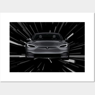 elon model s modified plaid light speed Posters and Art